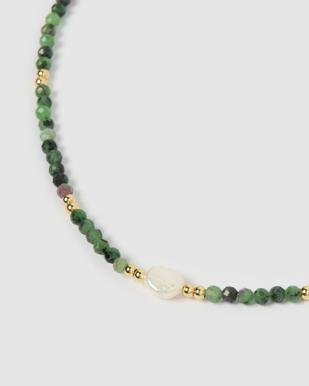 Mila Gemstone Necklace - Clinozoisite
